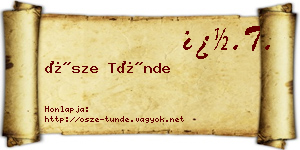 Ősze Tünde névjegykártya